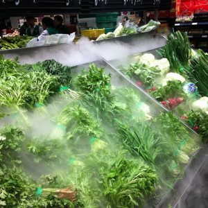 超市蔬菜架喷雾保鲜加湿器