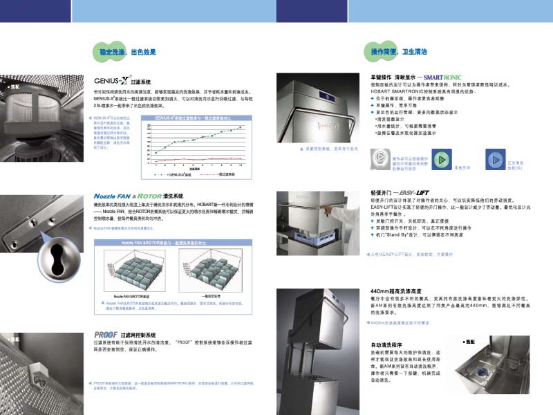 美国霍巴特HOBART商用AM900 酒店豪霸揭盖提拉式洗碗机食堂专用