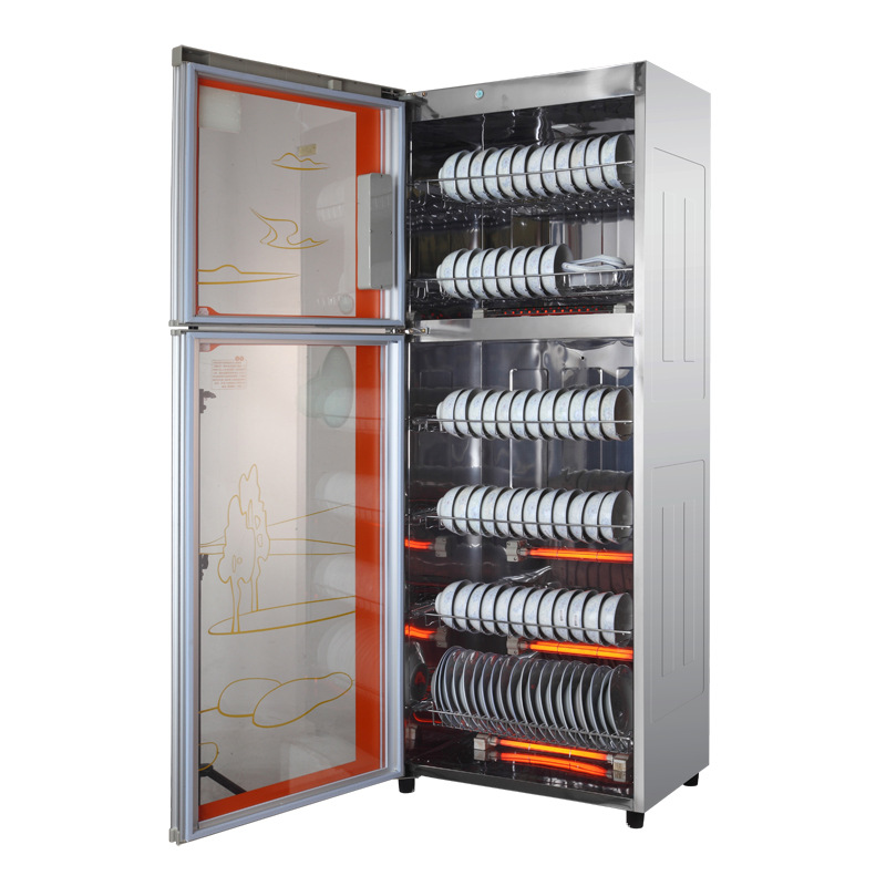 科荣YTP388-V商用大型立式消毒柜 双门高温红外线碗柜超大容量