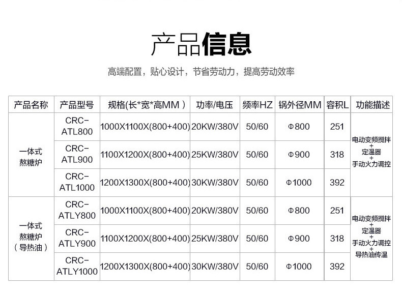 商业电磁灶工业熬糖炉大功率电磁加热设备商用熬糖炉一体式搅拌机