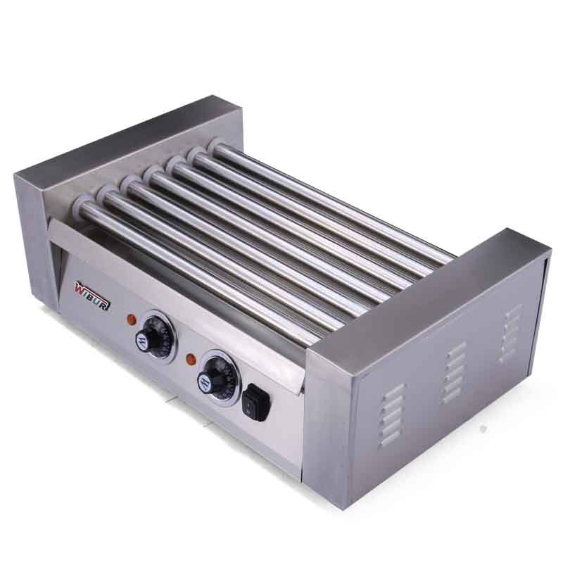 威尔宝RG-7T 七管烤肠机商用热狗机 双控双温不锈钢 烤香肠机