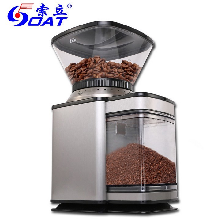 索立电动磨豆机 咖啡豆研磨机磨粉机粗细可调家用商用大容量批发