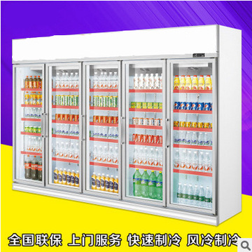 新品士多店饮料冷藏柜商用冷柜水果保鲜柜立式冰柜超市双门陈列柜