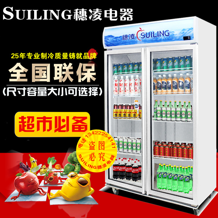 穗凌 LG4-882M2F商用立式冰柜冷饮料柜冷藏保鲜展示柜双门冷柜