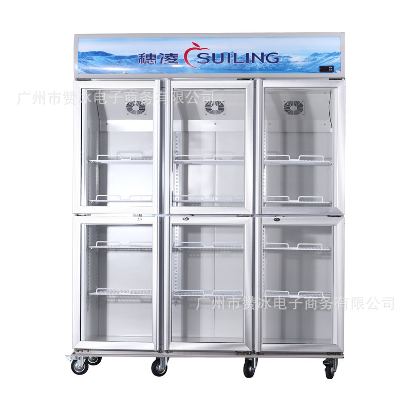 穗凌 LG4-1200M6F商用立式冷藏风冷六门展示柜 茶叶冰柜商用冷柜