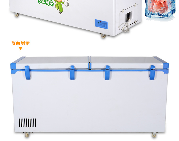 商用卧式大冰柜冷柜冰柜无氟饮料柜单温冷冻冷藏柜肉柜茶叶冷柜