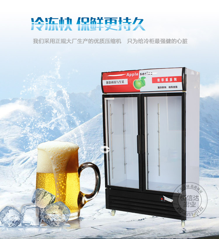 啤酒柜玻璃门冰箱冷柜饮料冷藏展示柜单门双门展示柜展示冰柜