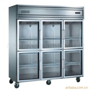 六门玻璃展示柜/保鲜柜/冷藏柜/果蔬柜/厨房柜/展示冰柜