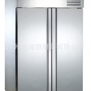 金菱D1.0L2G商用双门冷藏柜 双机双温立式冰箱 不锈钢储藏保鲜柜