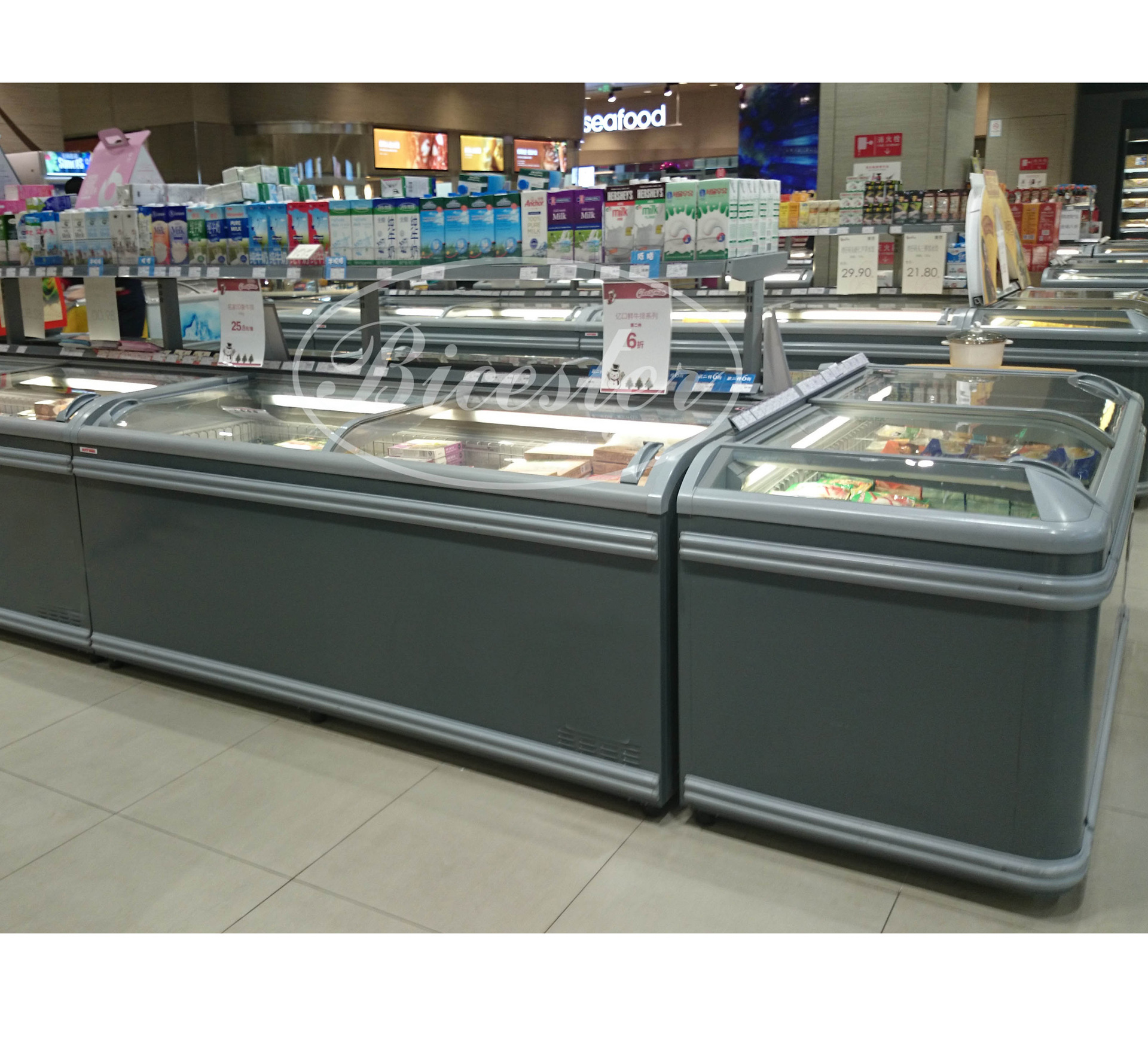 冰柜 卧式商用直冷岛柜 超市低温冷冻展示柜 速冻汤圆水饺保鲜柜