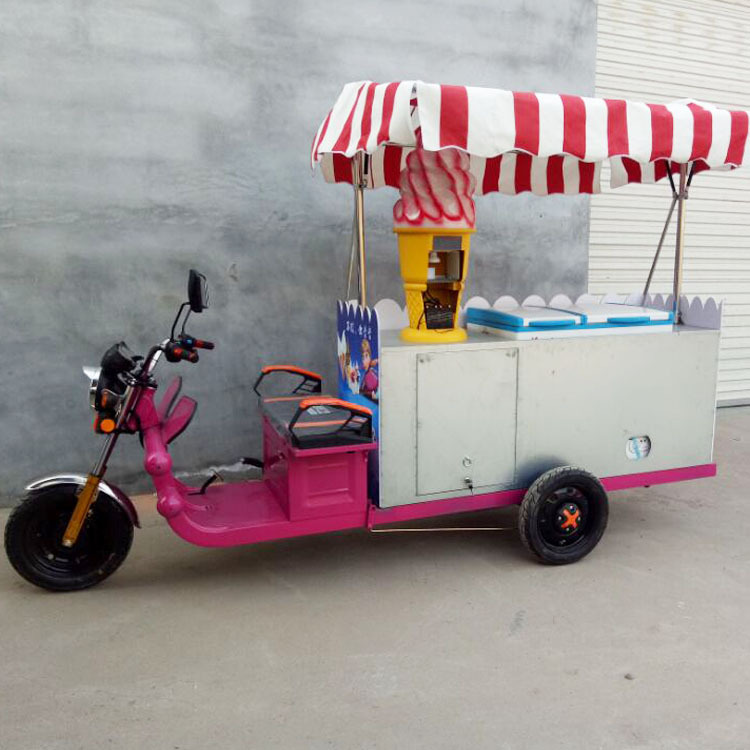 宏达无电流动冰激凌车移动冰淇淋冰车流动硬冰车成型机软冰机