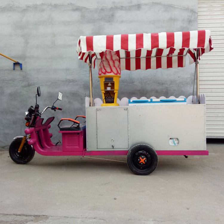 宏达无电流动冰激凌车移动冰淇淋冰车流动硬冰车成型机软冰机