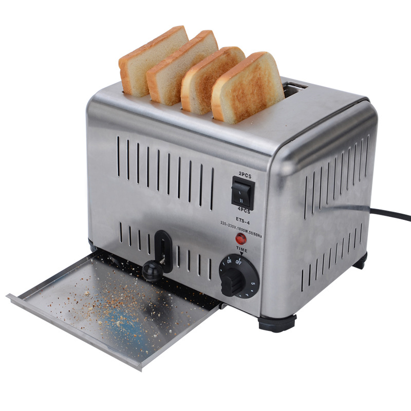 四片多士炉烤面包机商用全自动吐司机一键式早餐三明治面包机加热