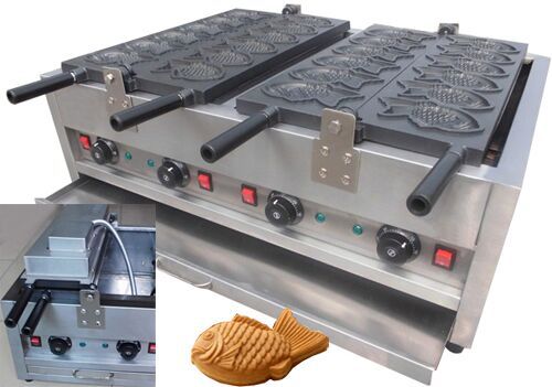 电热双头鲷鱼烧机12孔台湾五谷鱼机器冰淇淋鲷鱼烧设备商用华夫机
