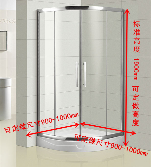 直销磨砂玻璃淋浴房 酒店整体淋浴房设计安装生产 LF-S42