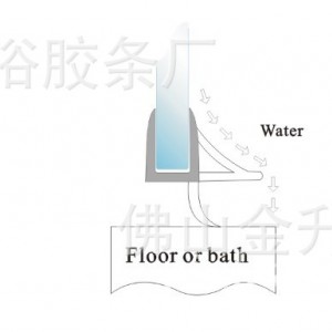 酒店家居配件 浴室玻璃门180度白色磁性防水胶条 间距21-22 10mm