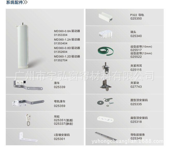 瑞克斯开合帘配件