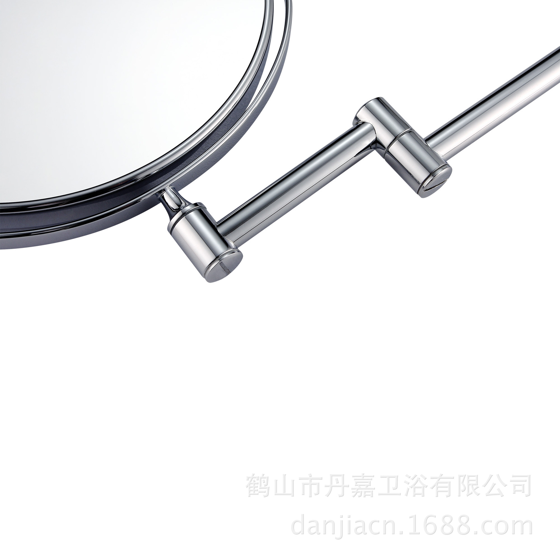 全铜浴室镜伸缩折叠旋转化妆镜双面效果1X/3X美容镜椭圆底座M03
