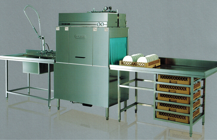 供应单缸通道式洗碗机 商用洗碗机宝力PL-200E电热消毒烘干洗碗机