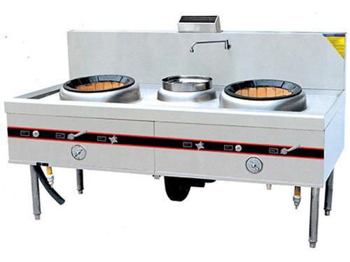 不锈钢小炒炉、厨房设备 双头单尾商用小炒炉、可定制
