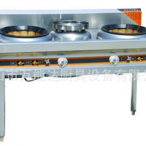 厂家生产 节能工程燃气炒炉 不锈钢双头单尾小炒炉