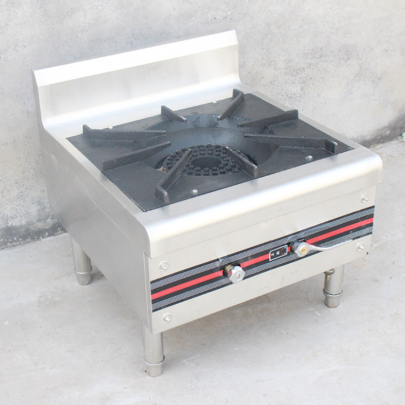 不锈钢燃气蒸炉灶 节能不锈钢单眼低汤炉 单头低汤灶矮脚炉炊具