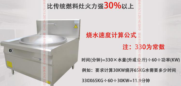 厂家直销节能环保20KW 600~1000大锅灶单头大炒商用电磁炉