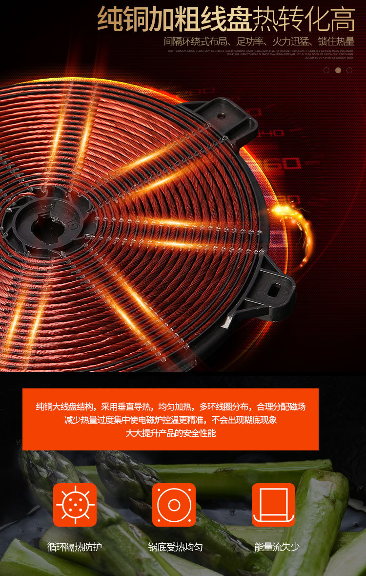禾棋 COV-28-A平面商用大功率电磁炉3500W大锅灶3.5KW煲汤