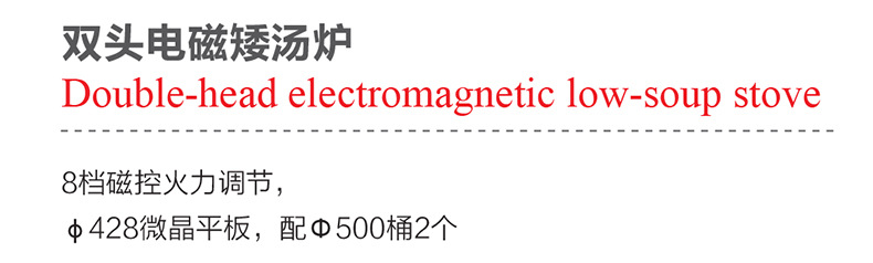 威达豪双头电磁矮汤炉30kw 8档磁控火力调节大功率落地电磁炉