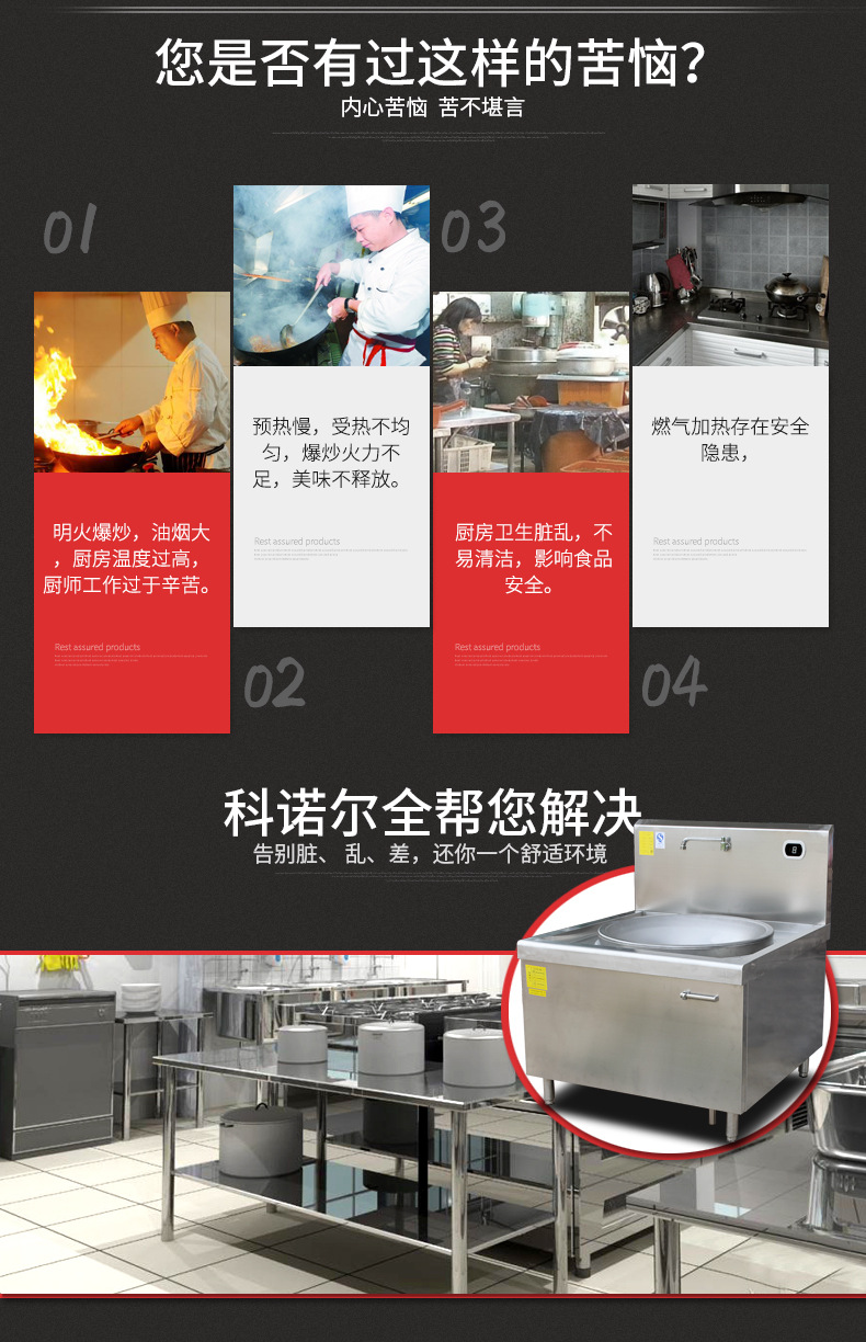 大功率商用电磁炉20KW凹面大炒炉食堂饭堂15千瓦大锅灶电磁锅炉