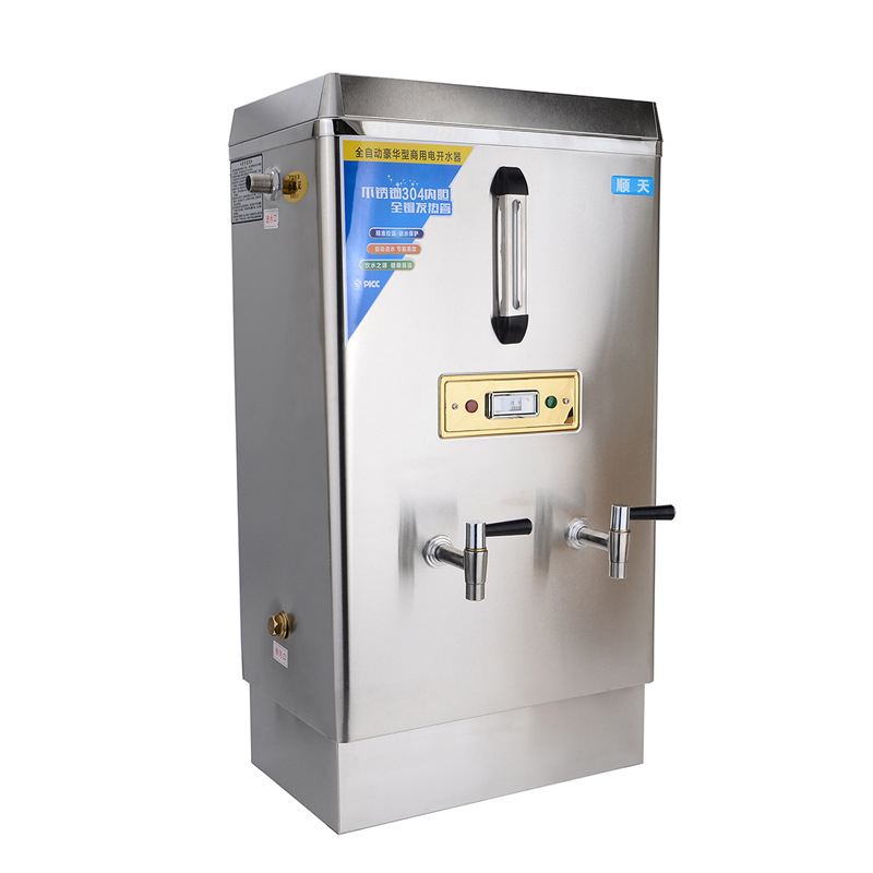 顺天全自动电热开水器商用12KW大型不锈钢烧水器100L立式饮水机器