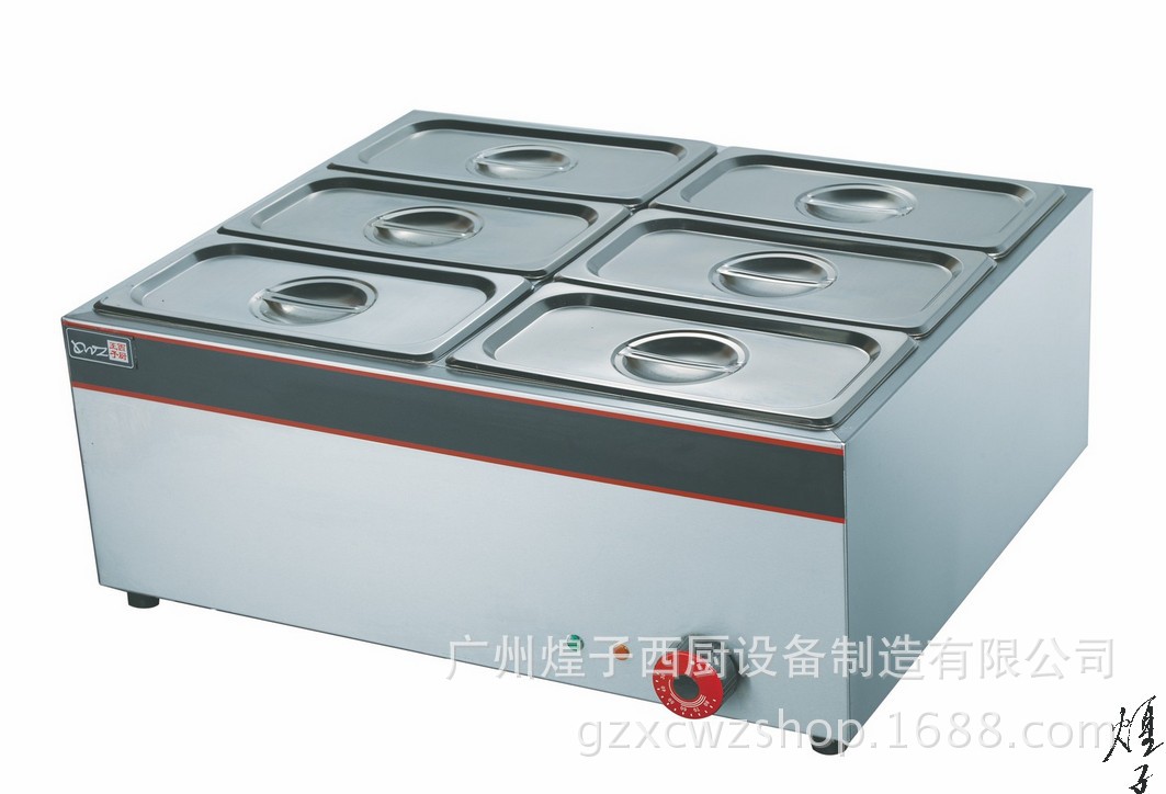 王子西厨六盆电热保温汤池 不锈钢电热暖汤池 商用保温暖汤炉