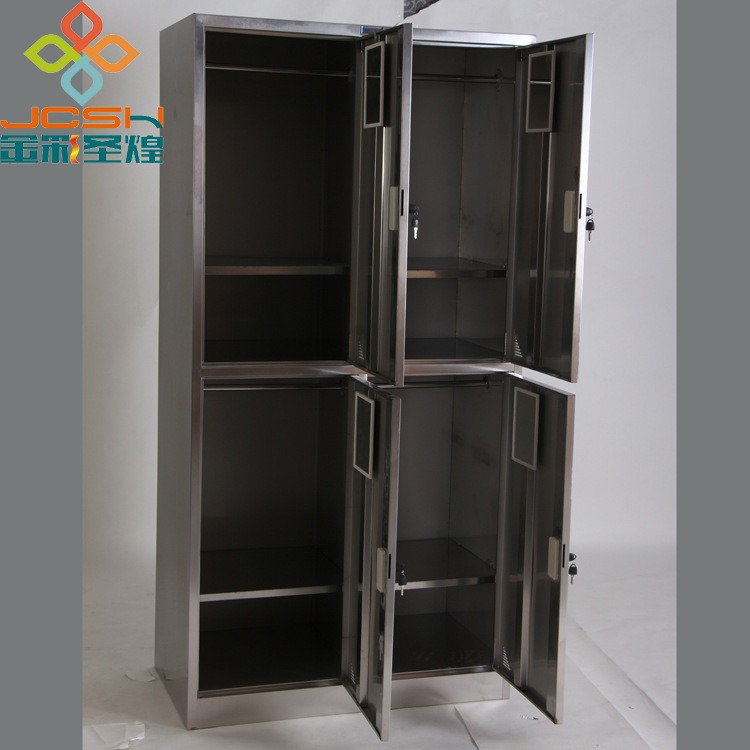 不锈钢更衣柜 四门更衣柜 不锈钢 防静电实验室员工储物柜